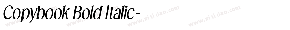 Copybook Bold Italic字体转换